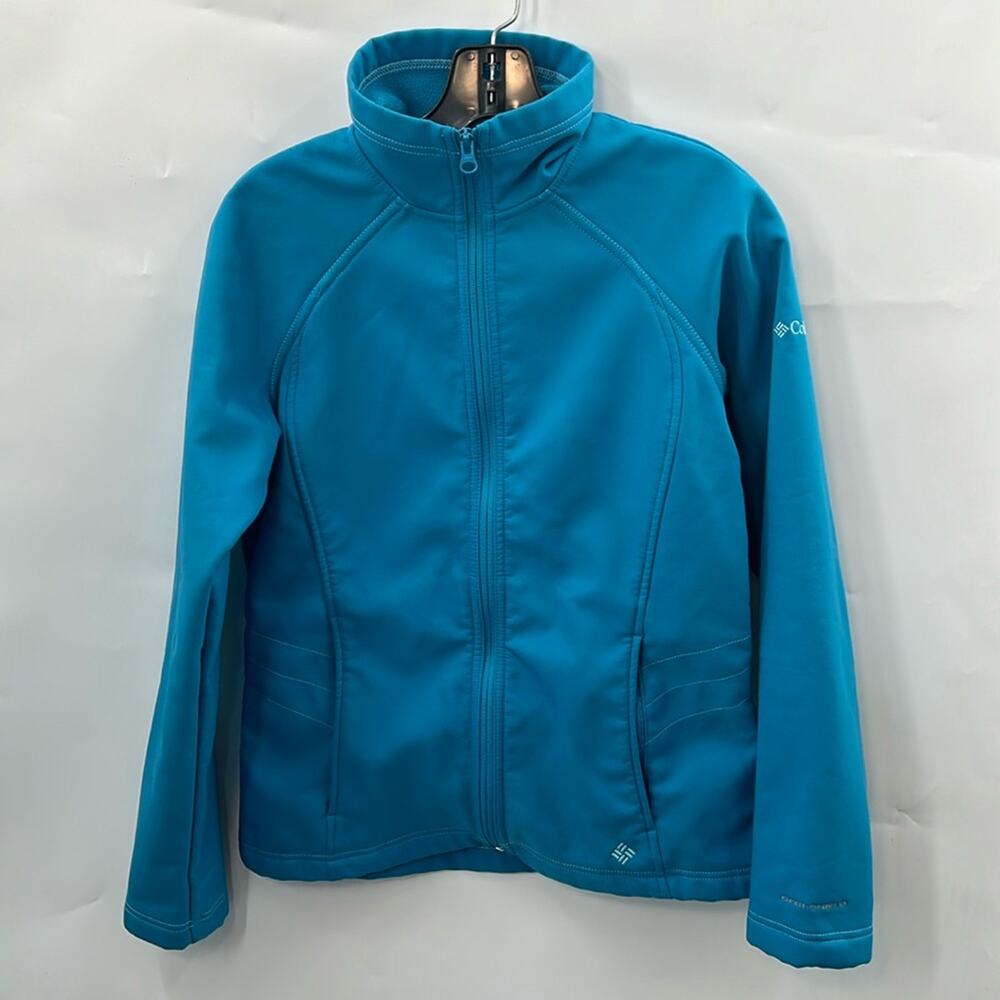 Columbia Women's Turquoise Soft Shell Full Zip Jacket Size Small